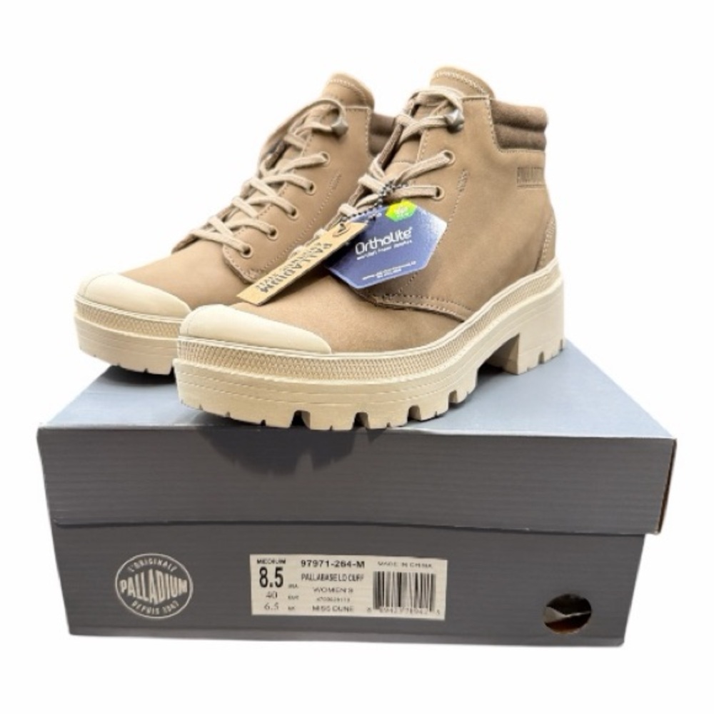 Palladium Miss Dune #97971-264-M. Women’s Beige and White Boots size 8.5 - Picture 2 of 9